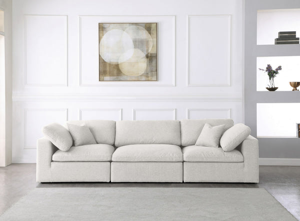 Carmen Cloud Modular Sofa In Cream Linen Fabric