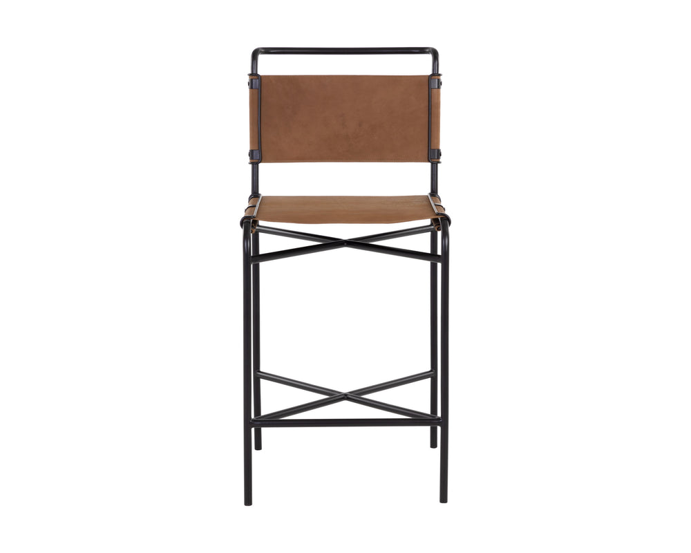 CORRIGAN COUNTER STOOL - COGNAC LEATHER
