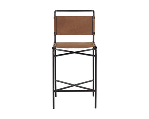 CORRIGAN COUNTER STOOL - COGNAC LEATHER