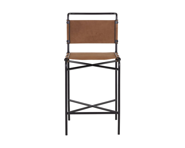CORRIGAN COUNTER STOOL - COGNAC LEATHER
