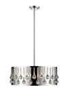 Oberon 6 Light Pendant in Chrome  Finish