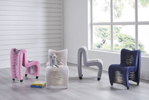 Seat Belt Chair, Kid Sized, White