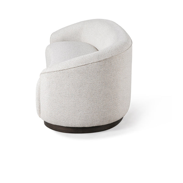 Beverly Upholstered Sofa - Coastal Breeze with Wood Base