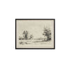 Briar Framed Print on Linen with Wood Frame