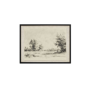 Briar Framed Print on Linen with Wood Frame
