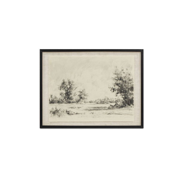 Briar Framed Print on Linen with Wood Frame