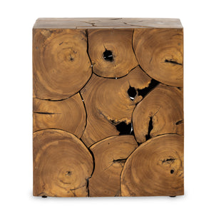 Tomlin Outdoor End Table In Teak Root