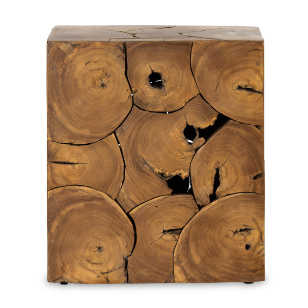 Tomlin Outdoor End Table In Teak Root