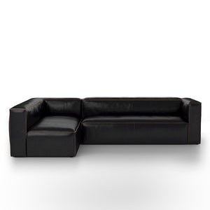 NOLITA 2-PIECE SECTIONAL-RIDER BLACK