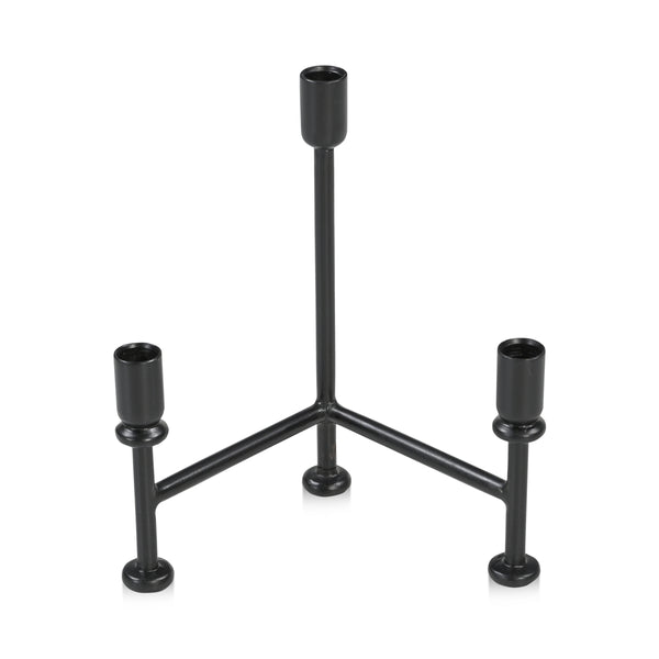 Moe's Cicero Candle Holder Black Iron