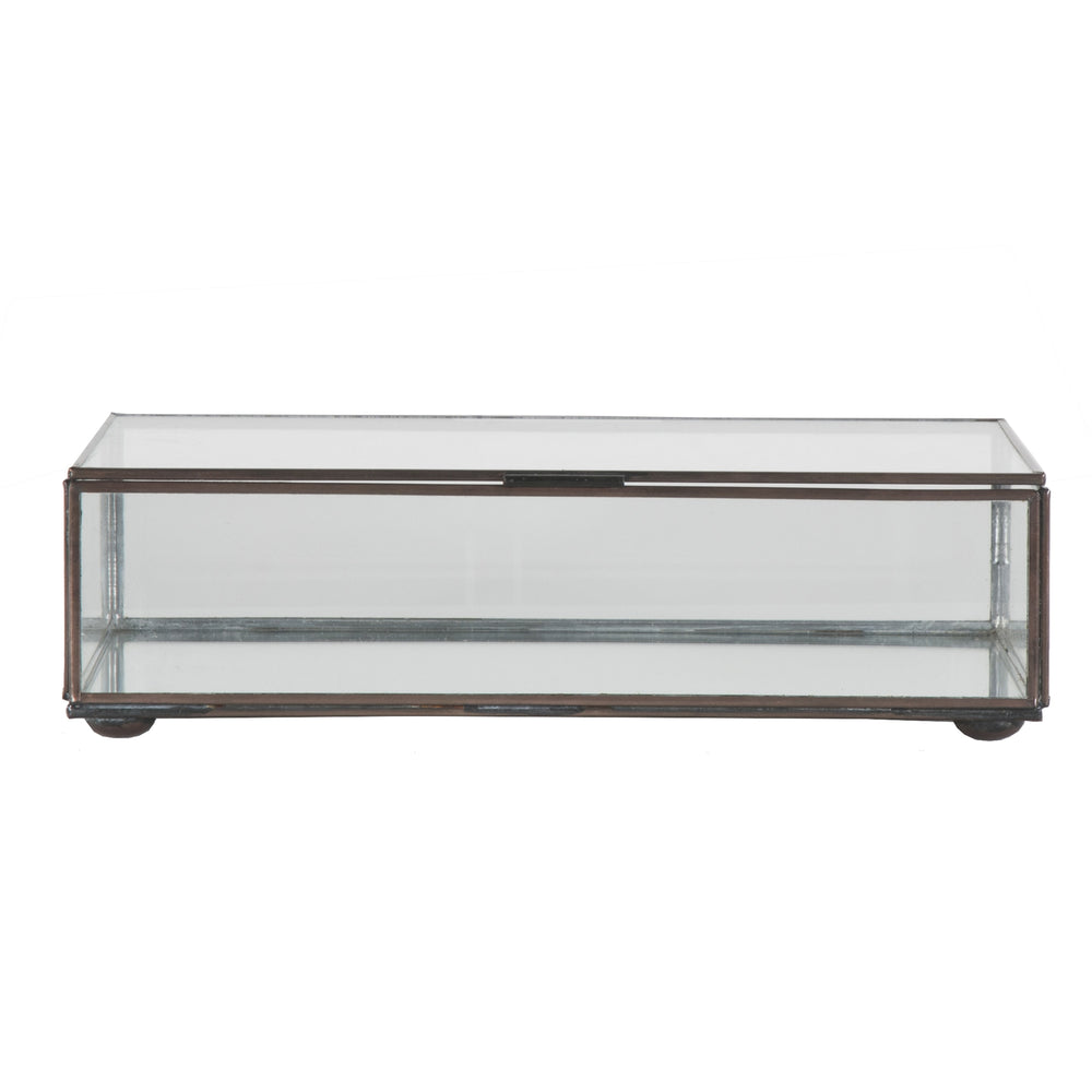MEDIUM RECTANGULAR BOX WITH CLEAR GLASS