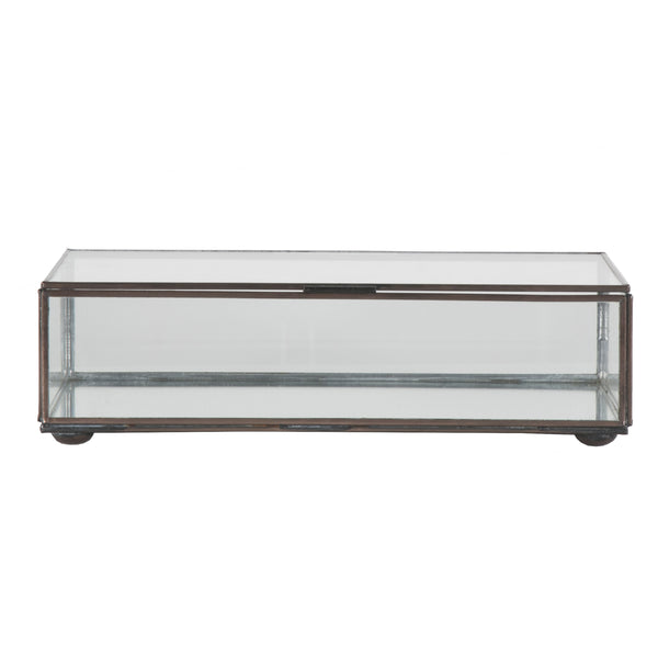 MEDIUM RECTANGULAR BOX WITH CLEAR GLASS