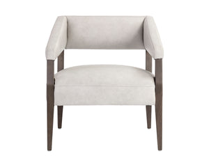 CARLYLE LOUNGE CHAIR - SALOON LIGHT GREY LEATHER