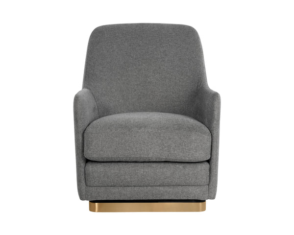 MARCELA SWIVEL LOUNGE CHAIR - BELFAST KOALA GREY