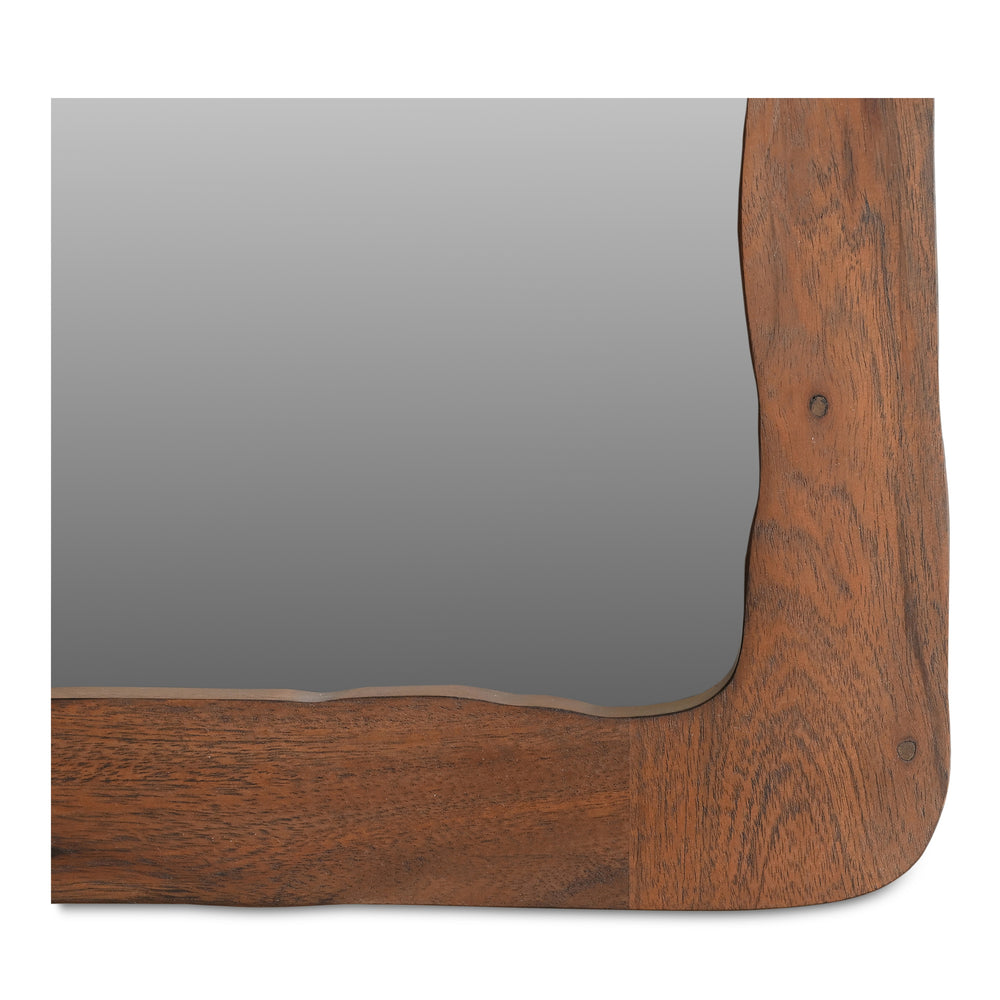 Ellis Small Mirror in Brown Acacia