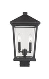 Beacon 2 Light Outdoor Post Mount Fixture in Black Finish