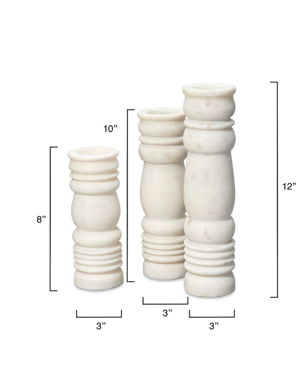  Monument Marble Candlesticks (set of 3) 