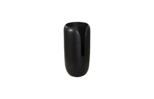 Interval Wood Vase, Black, Smallall