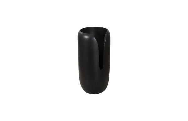 Interval Wood Vase, Black, Smallall
