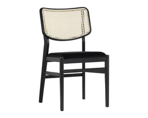 Annex Dining Chair - Black - Velvet Black