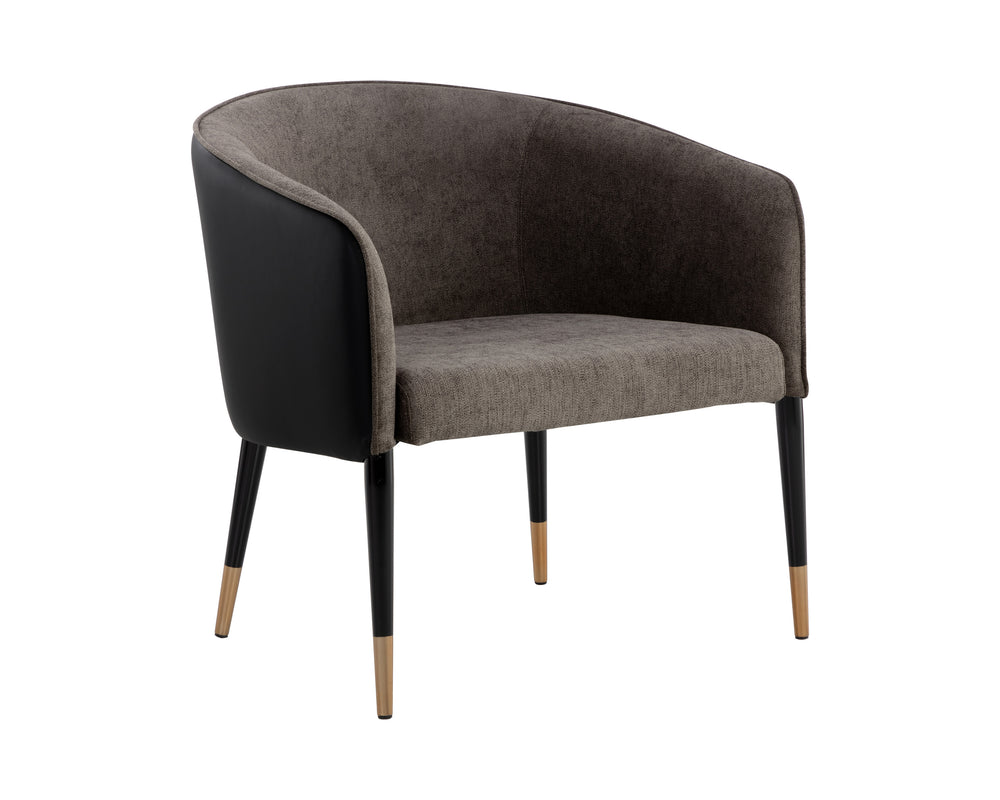 ASHER LOUNGE CHAIR - SPARROW GREY / NAPA BLACK