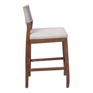 Pierre Rope Counter Stool In Gray 