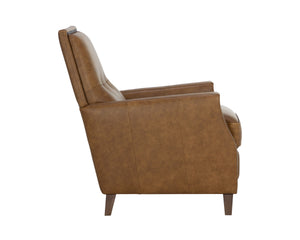 FLORENZI LOUNGE CHAIR - COGNAC LEATHER