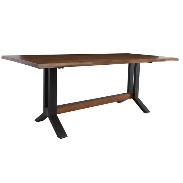 Bellamy Solid Wood Rectangle Dining Table - Amber Brown