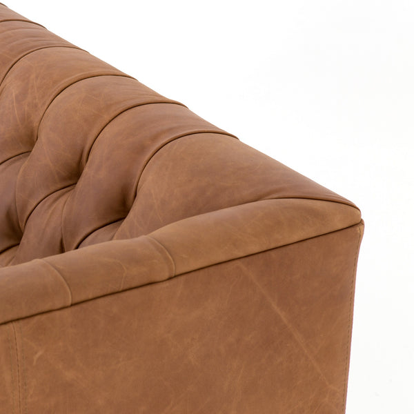 Williams Leather Sofa-75"-Nat Wash Camel