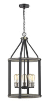 Kirkland 5 Light Pendant in Ashen Barnboard Finish