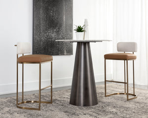 LARISSA BARSTOOL - NAPA COGNAC / RHEA LIGHT BARLEY