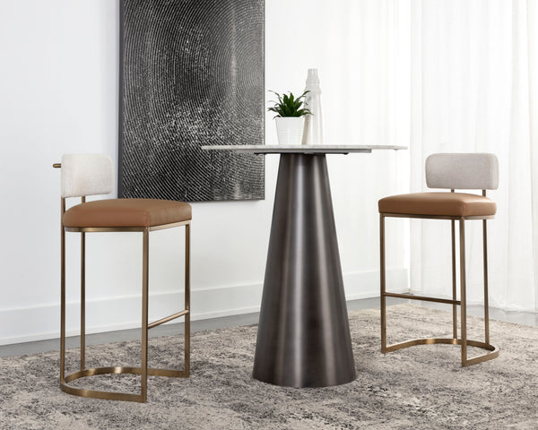 LARISSA BARSTOOL - NAPA COGNAC / RHEA LIGHT BARLEY