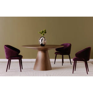Moe's Otago Round Dining Table 54" Walnut Brown