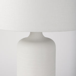 Melanie 17.0L x 17.0W x 30.5H White Shade W/White Base Table Lamp