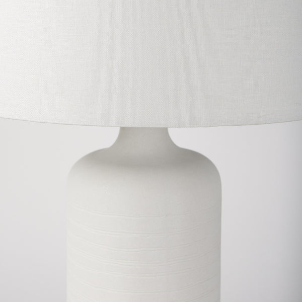 Melanie 17.0L x 17.0W x 30.5H White Shade W/White Base Table Lamp