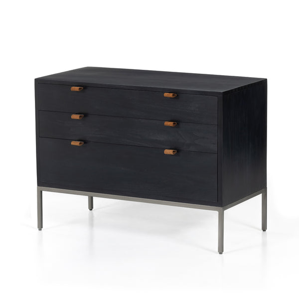 Trey Large Nightstand In Black Wash Poplar
