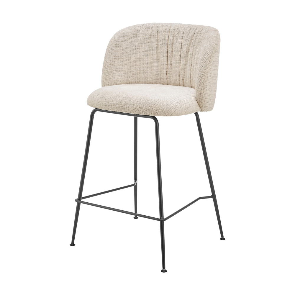 Millie KD Chenille Counter Stool, Canova Ivory