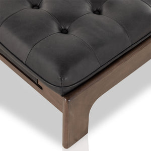 Halston Cocktail Ottoman In Heirloom Black