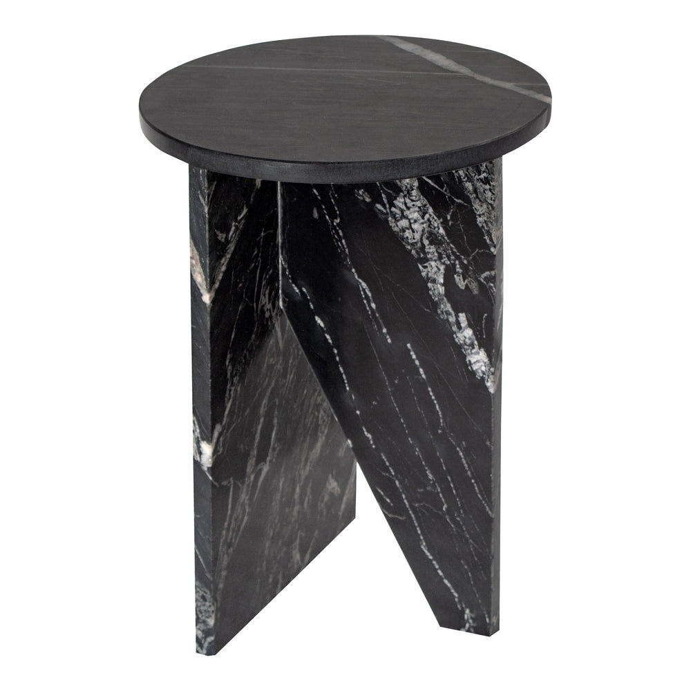 Grace Accent Table in Black Marble