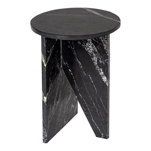 Grace Accent Table in Black Marble