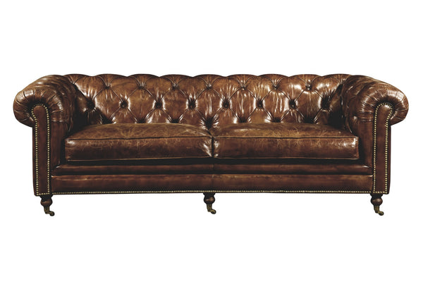 Moe's Birmingham Dark Brown Leather Sofa