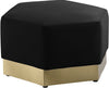 Dianna Ottoman In Black Velvet
