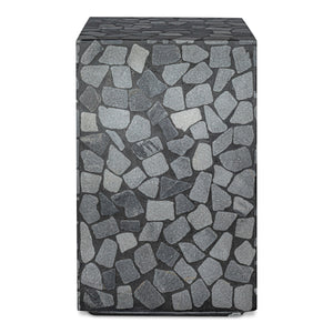 Moe's Kiri Outdoor Side Table in Black Marble