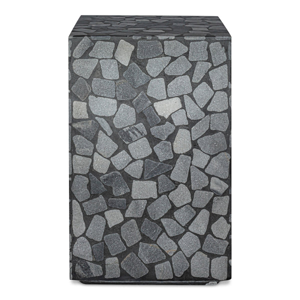 Moe's Kiri Outdoor Side Table in Black Marble