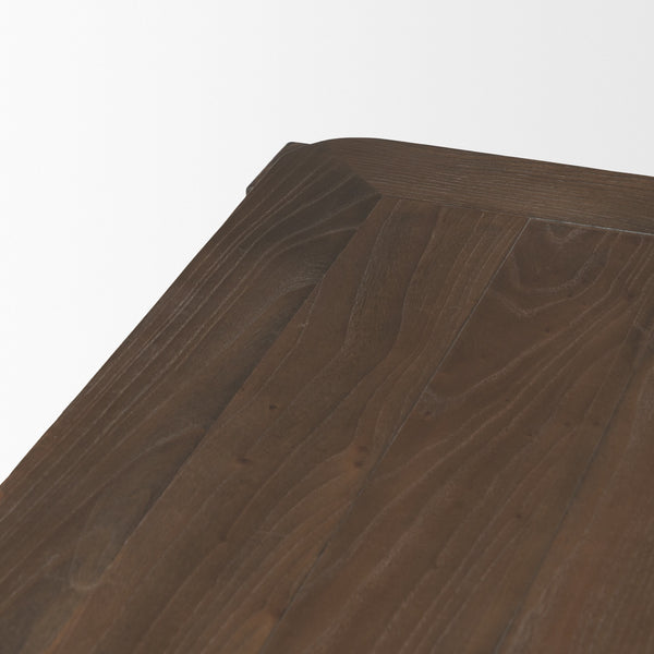 Teva Dark Brown Wood Rectangular 72" Dining Table