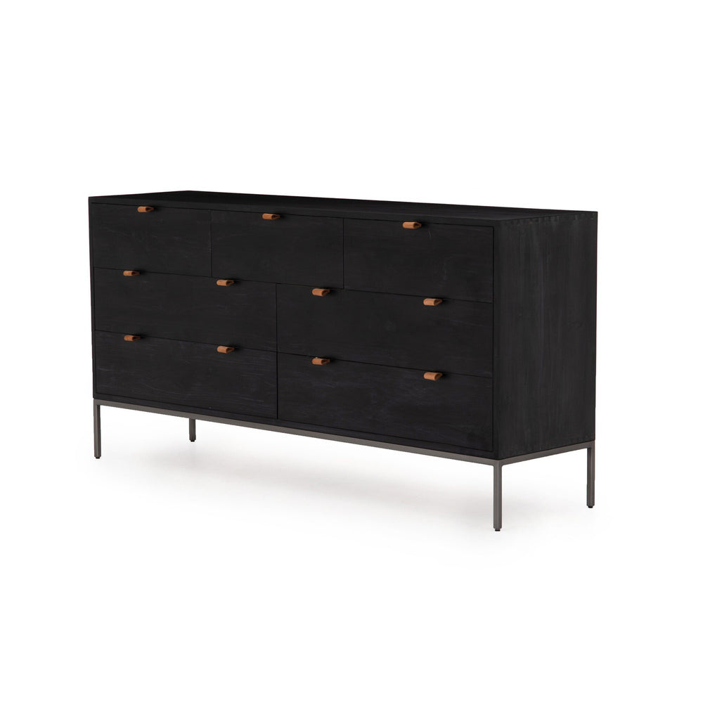 Trey 7 Drawer Dresser - Black Wash Poplar