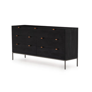 Trey 7 Drawer Dresser - Black Wash Poplar