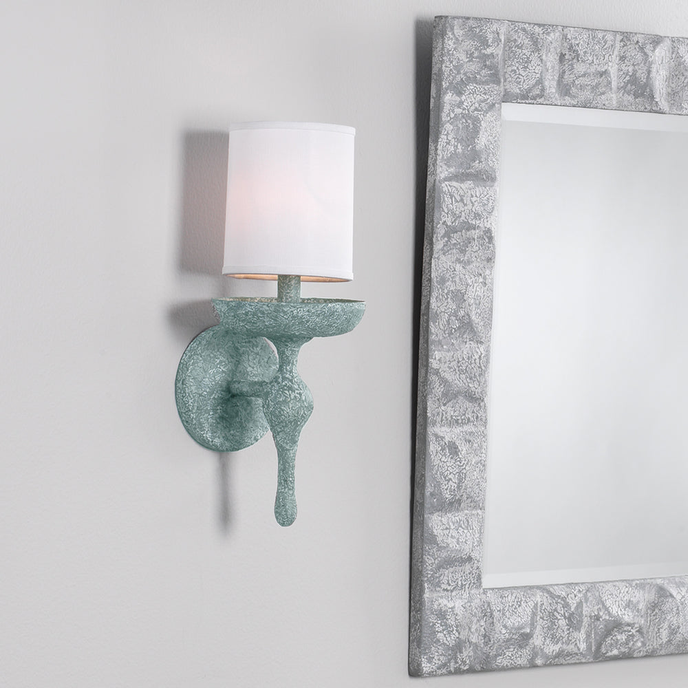 Concord Wall Sconce, Green Plaster