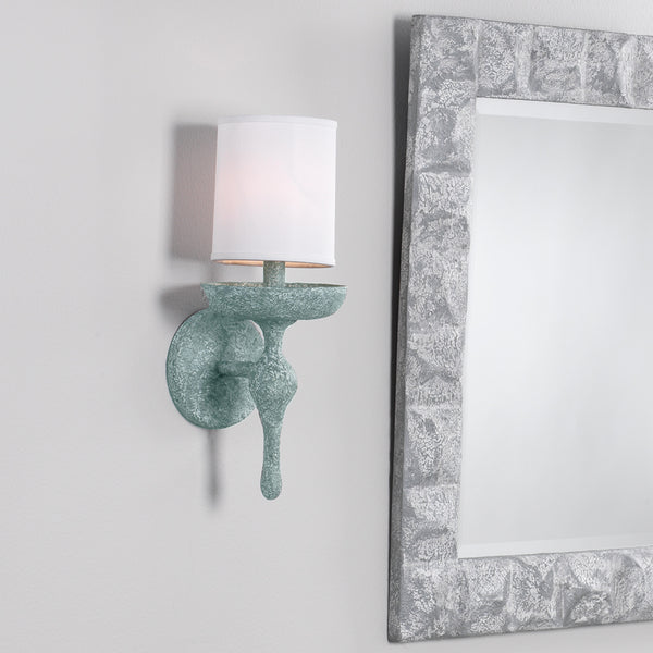 Concord Wall Sconce, Green Plaster