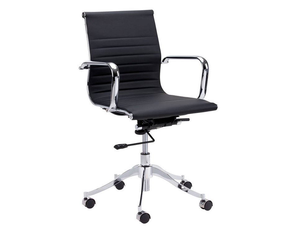 Tyler Mid-Century Office Chair - Onyx